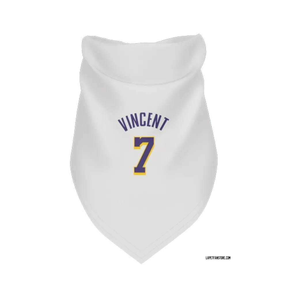 Los Angeles Lakers Gabe Vincent White Purple Pet Bandana for Dog & Cat