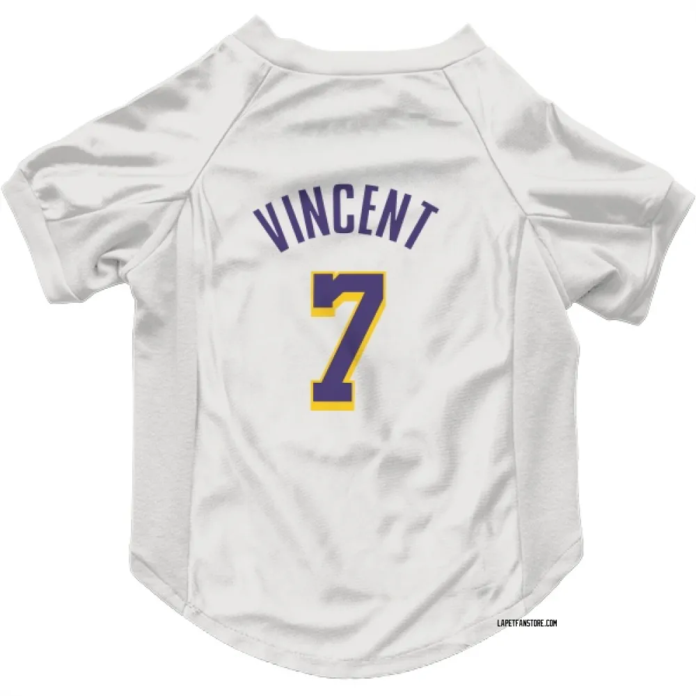 Los Angeles Lakers Gabe Vincent White Purple Pet Jersey for Dog & Cat