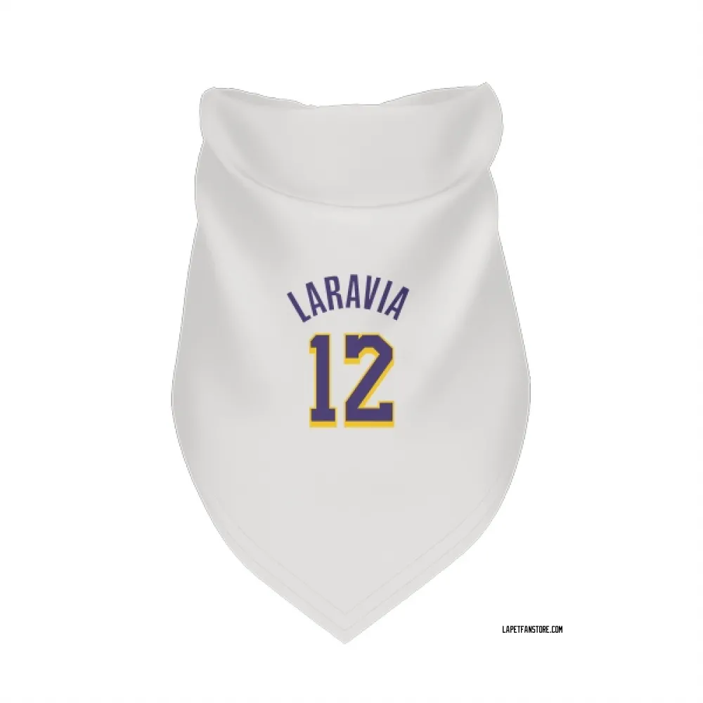 Los Angeles Lakers Jake LaRavia White Purple Pet Bandana for Dog & Cat