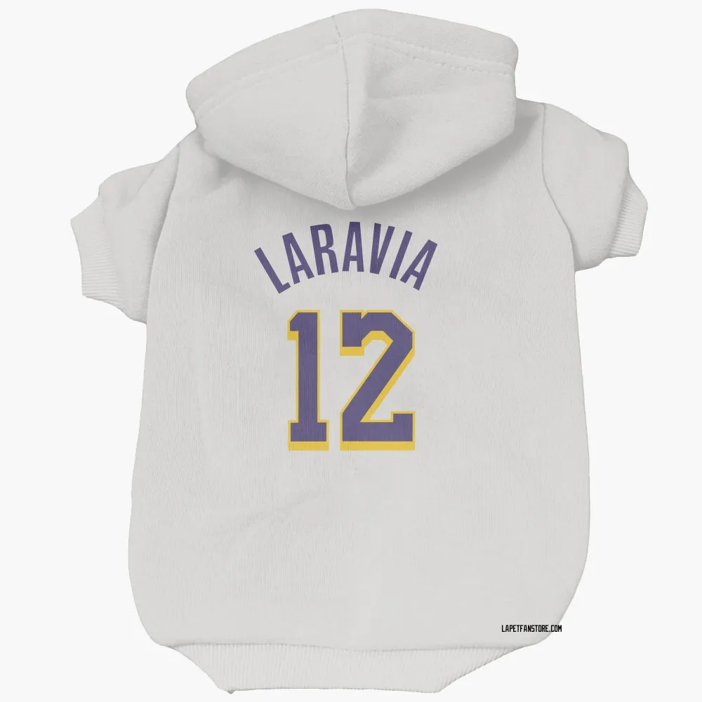 Los Angeles Lakers Jake LaRavia White Purple Pet Hoodie for Dog & Cat