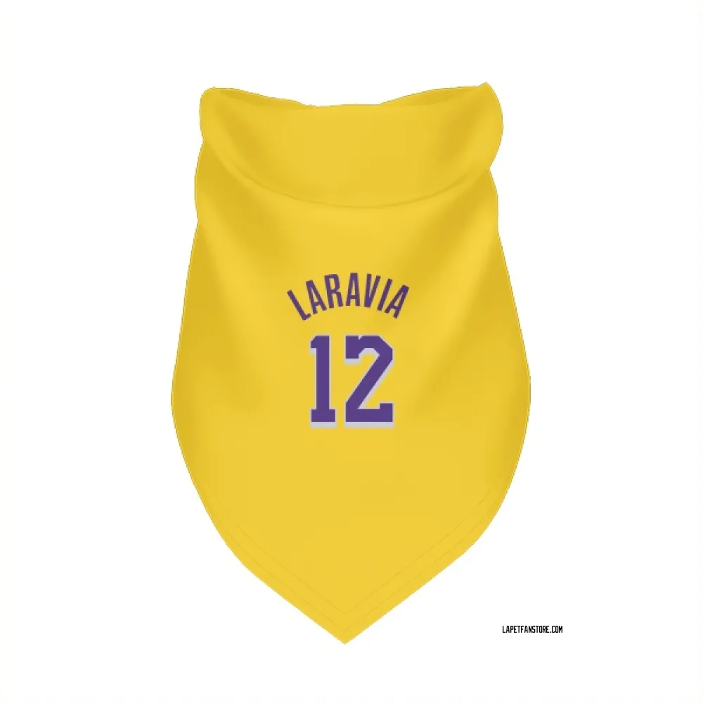Los Angeles Lakers Jake LaRavia Yellow Pet Bandana for Dog & Cat