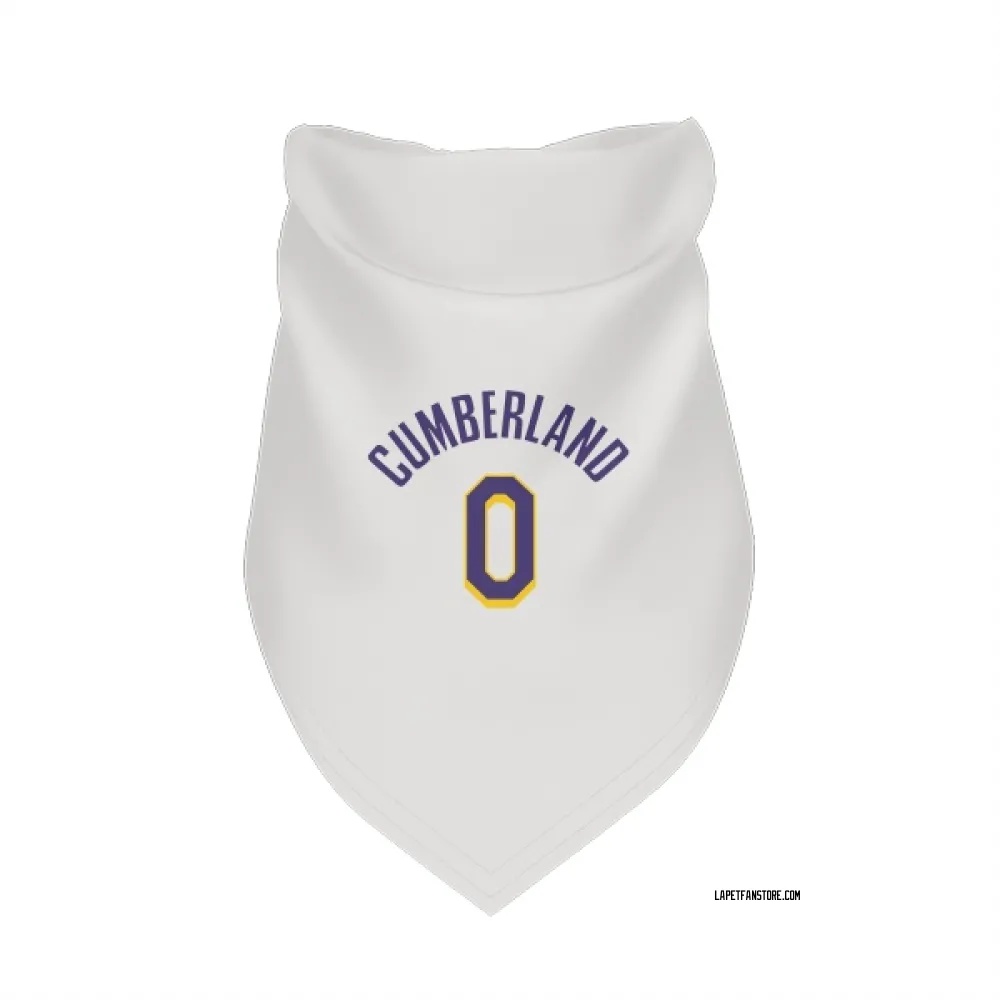 Los Angeles Lakers Jarron Cumberland White Purple Pet Bandana for Dog & Cat