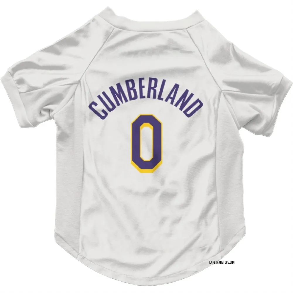 Los Angeles Lakers Jarron Cumberland White Purple Pet Jersey for Dog & Cat