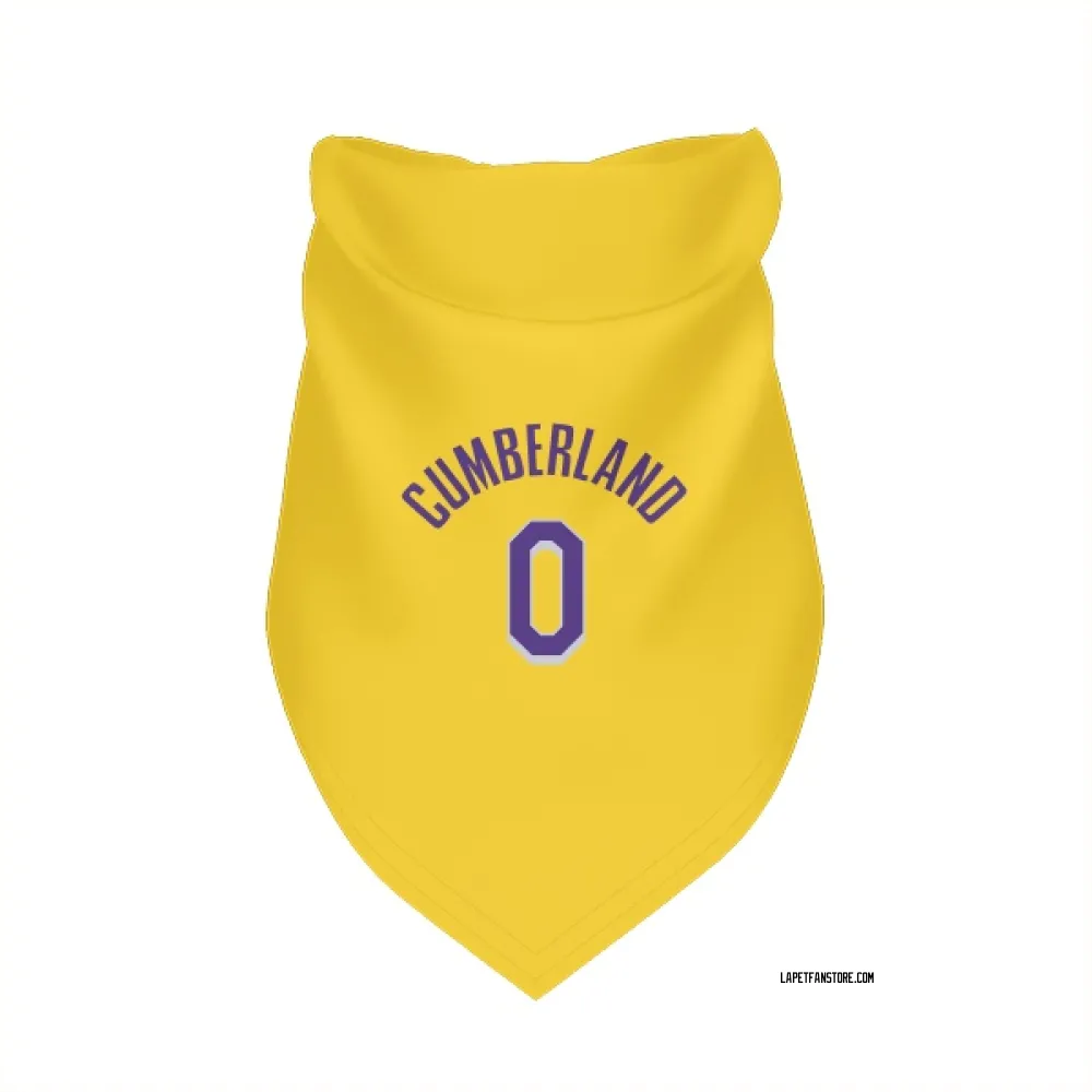 Los Angeles Lakers Jarron Cumberland Yellow Pet Bandana for Dog & Cat