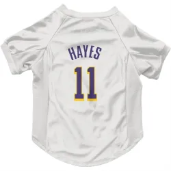 Los Angeles Lakers Jaxson Hayes White Purple Pet Jersey for Dog & Cat