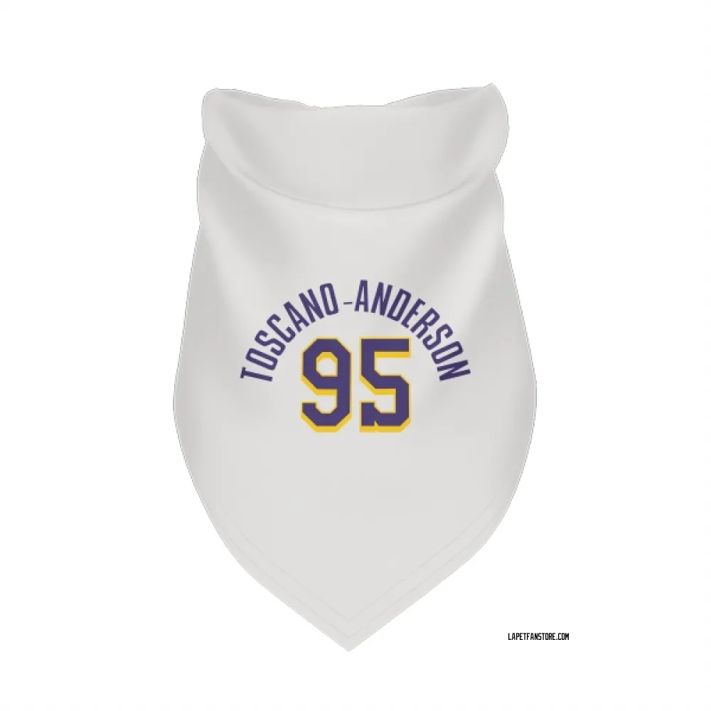 Los Angeles Lakers Juan Toscano-Anderson White Purple Pet Bandana for Dog & Cat