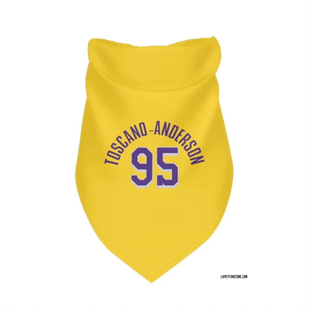 Los Angeles Lakers Juan Toscano-Anderson Yellow Pet Bandana for Dog & Cat