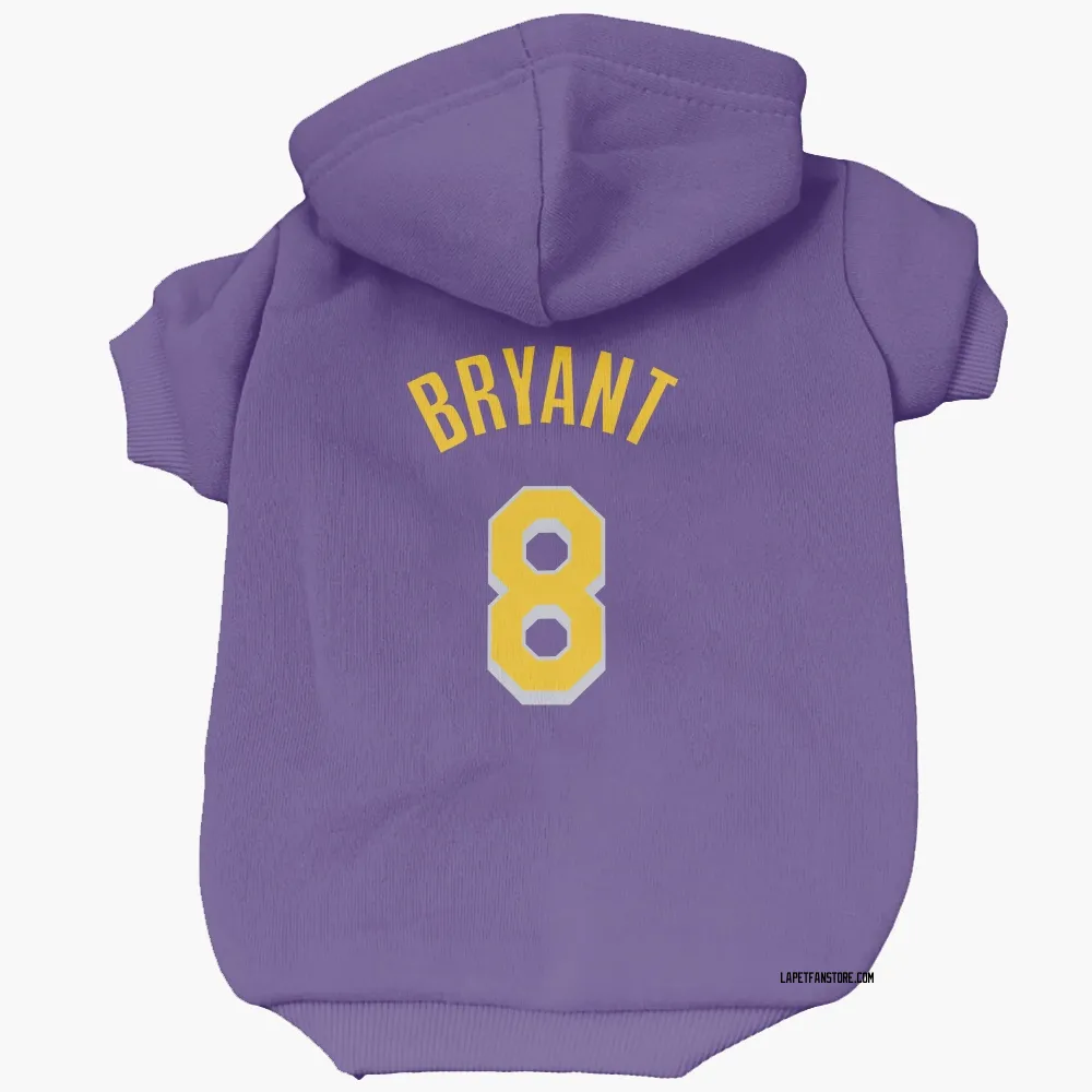 Los Angeles Lakers Kobe Bryant Purple Pet Hoodie for Dog & Cat