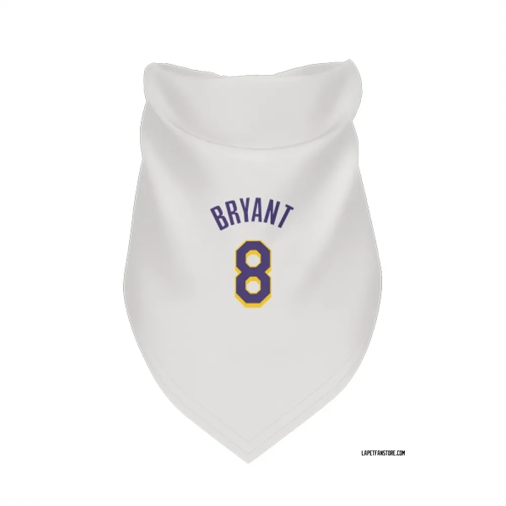 Los Angeles Lakers Kobe Bryant White Purple Pet Bandana for Dog & Cat