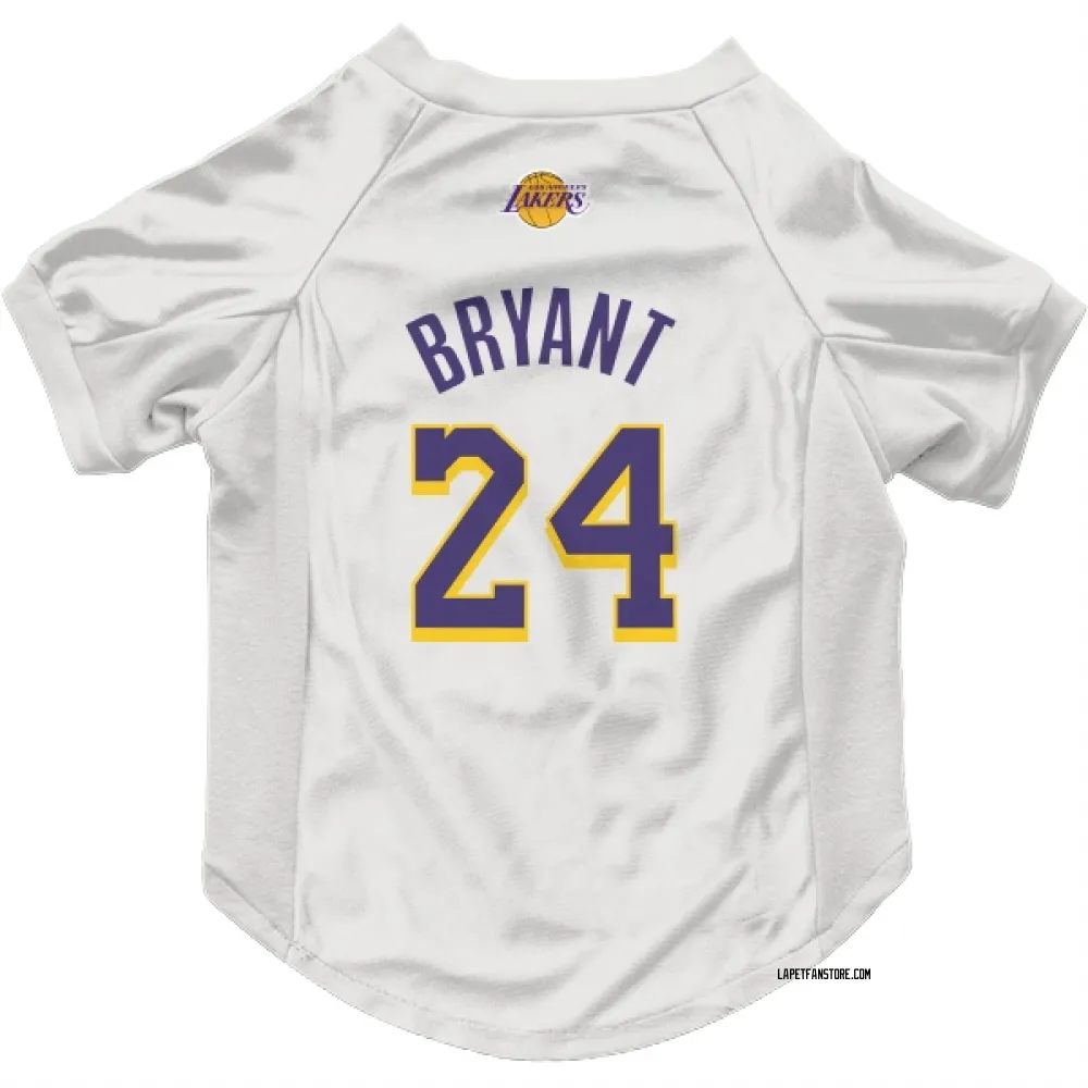 Los Angeles Lakers Kobe Bryant White Purple Pet Jersey for Dog ...