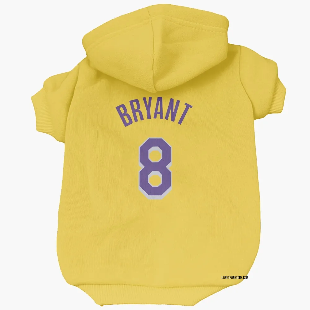 Los Angeles Lakers Kobe Bryant Yellow Pet Hoodie for Dog & Cat