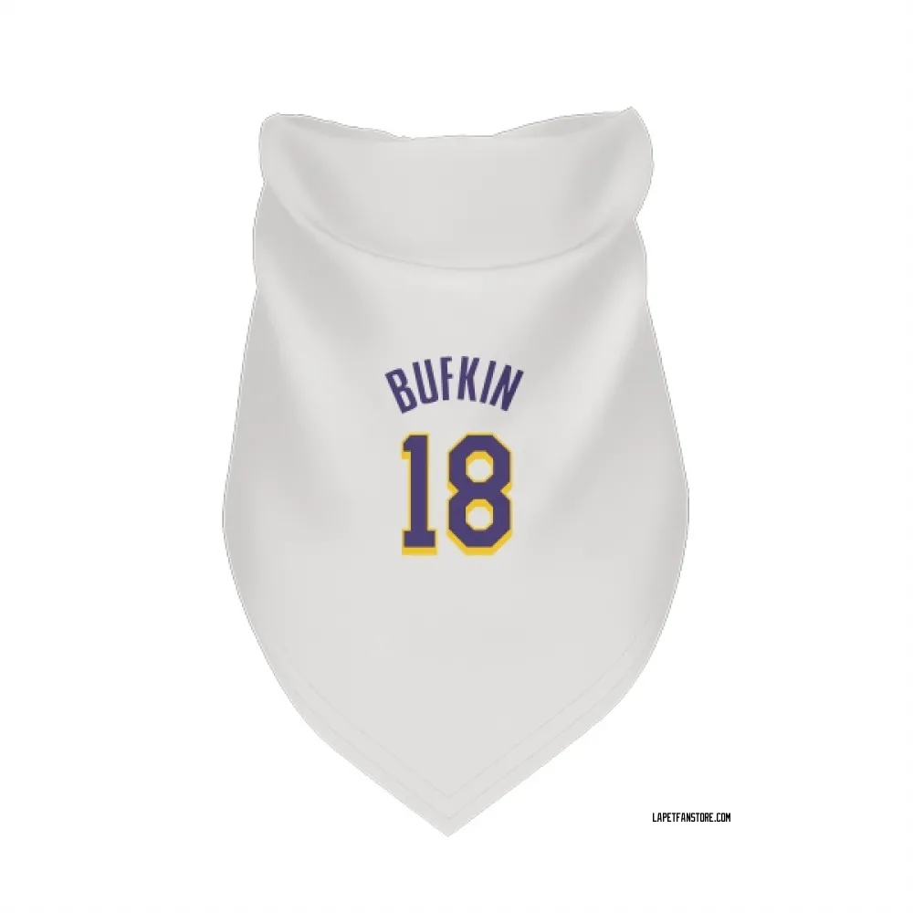 Los Angeles Lakers Kobe Bufkin White Purple Pet Bandana for Dog & Cat