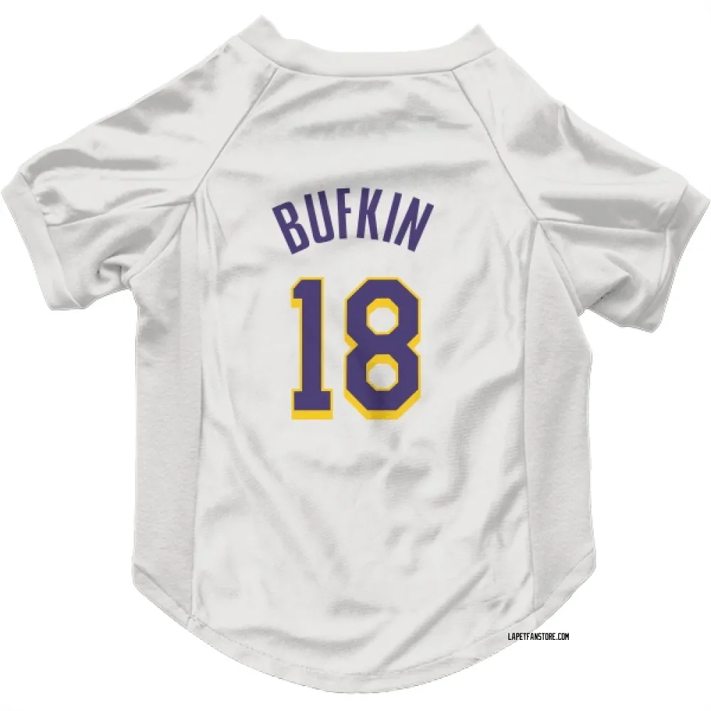 Los Angeles Lakers Kobe Bufkin White Purple Pet Jersey for Dog & Cat