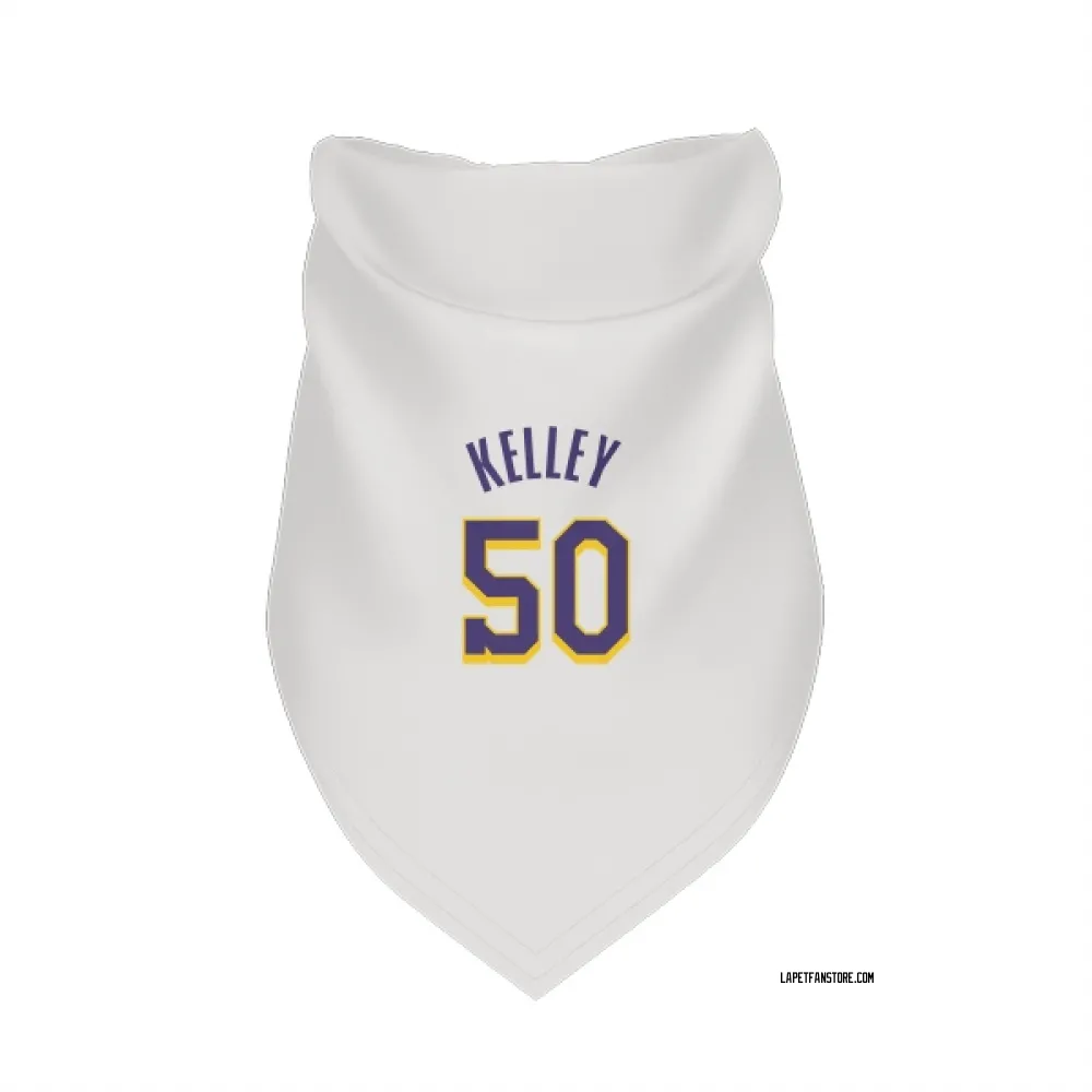 Los Angeles Lakers Kylor Kelley White Purple Pet Bandana for Dog & Cat