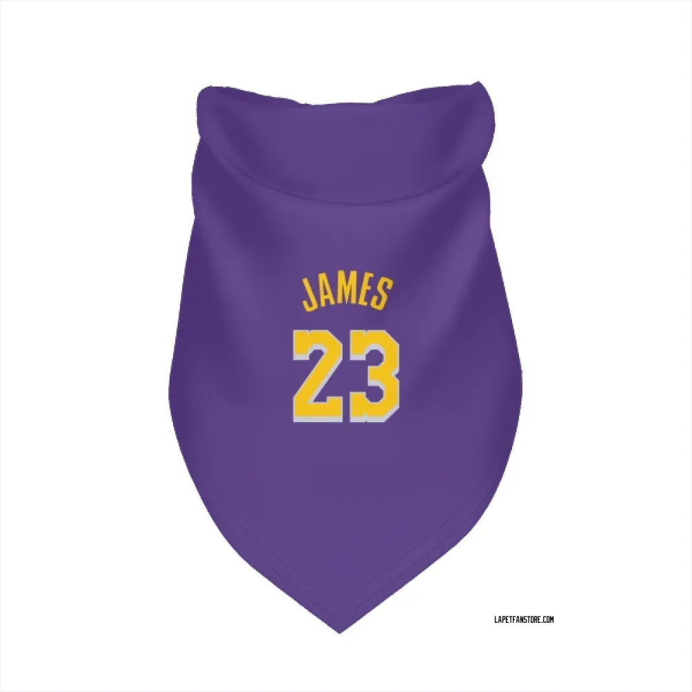 Los Angeles Lakers LeBron James Purple Pet Bandana for Dog & Cat