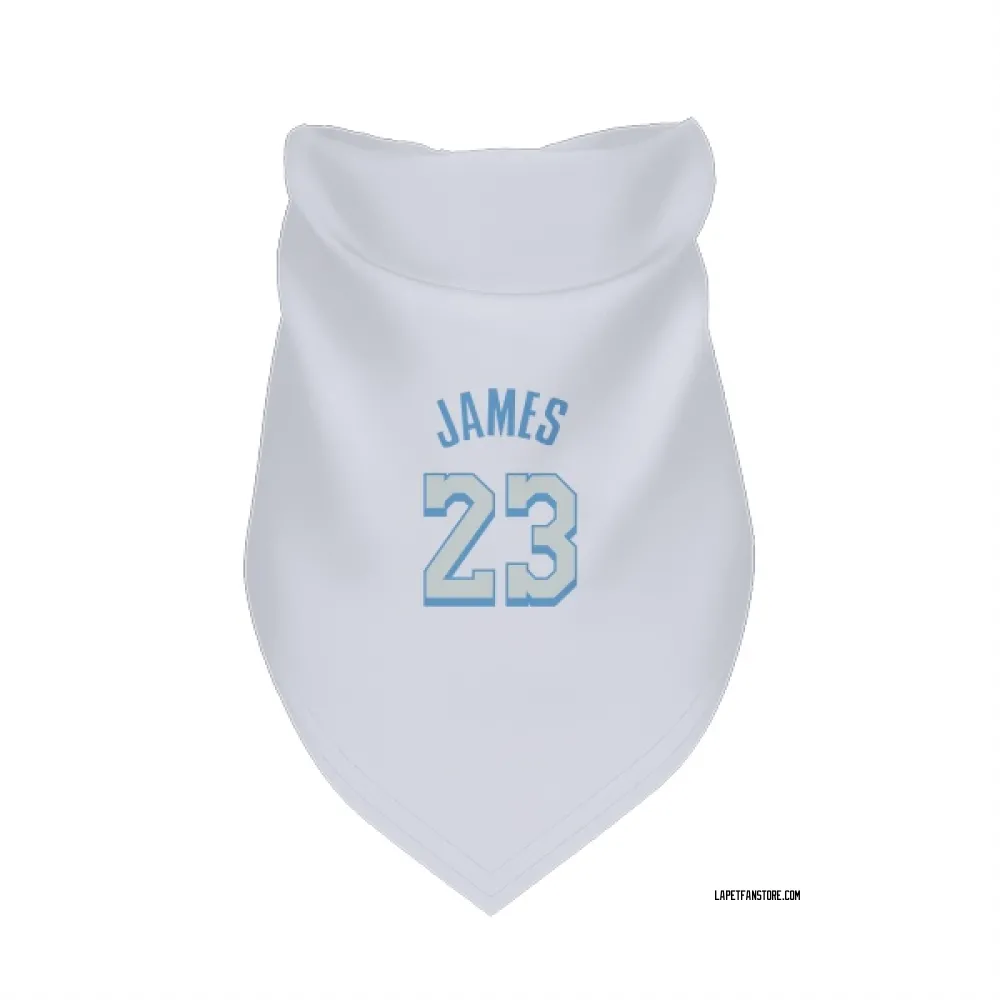 Los Angeles Lakers LeBron James White Pet Bandana for Dog & Cat