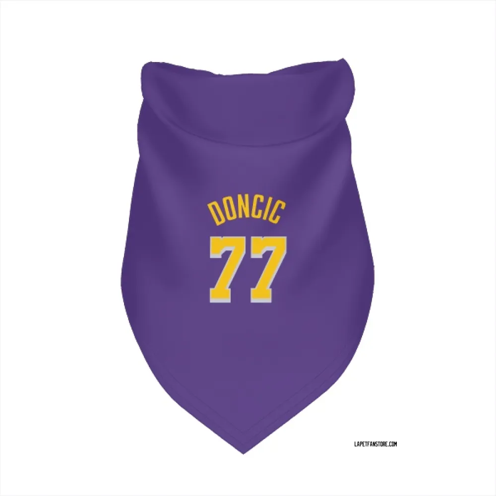 Los Angeles Lakers Luka Doncic Purple Pet Bandana for Dog & Cat