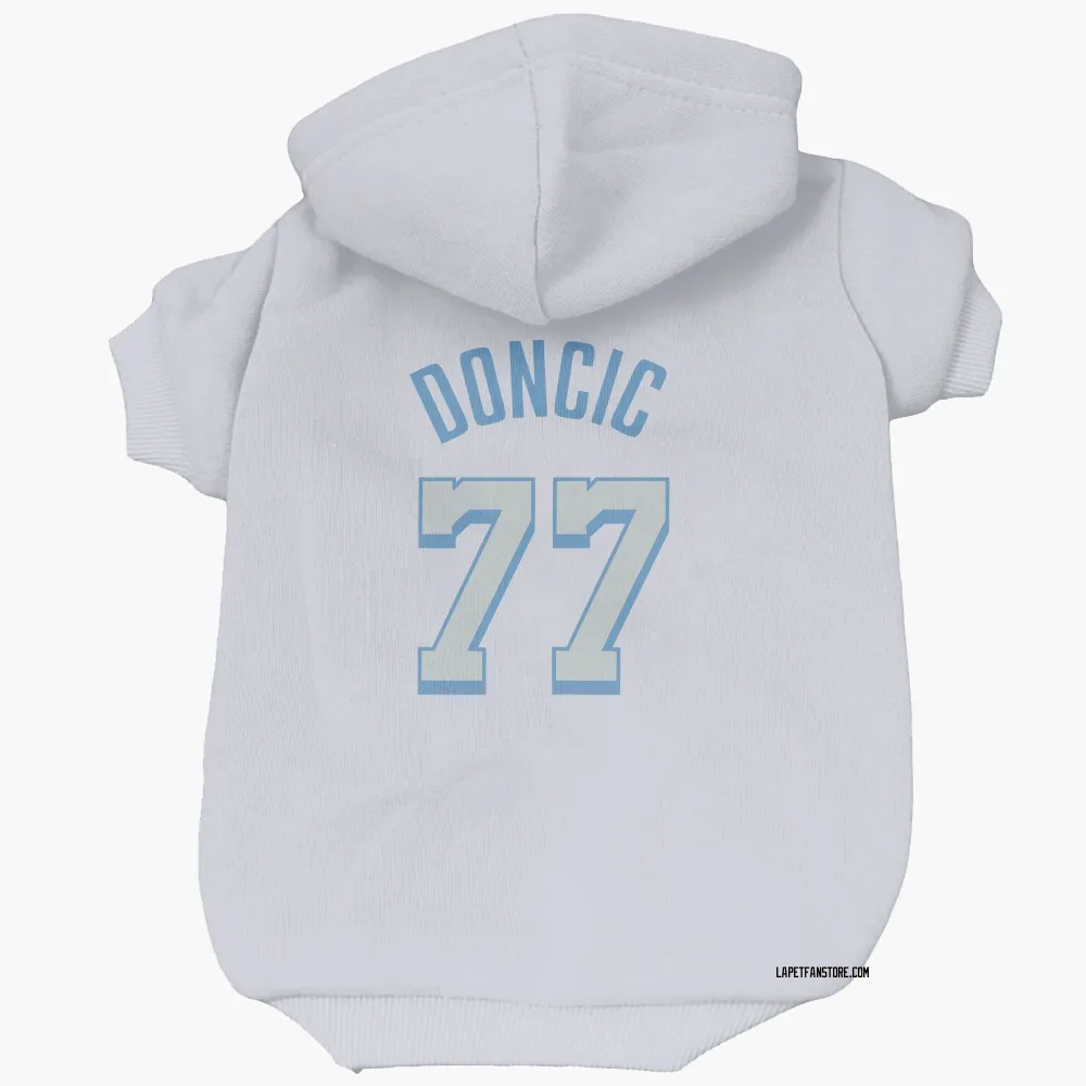 Los Angeles Lakers Luka Doncic White Pet Hoodie for Dog & Cat