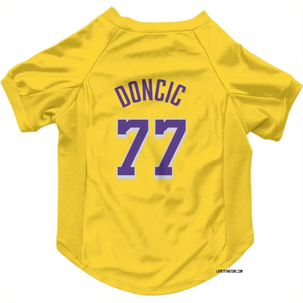 Los Angeles Lakers Luka Doncic Yellow Pet Jersey for Dog & Cat