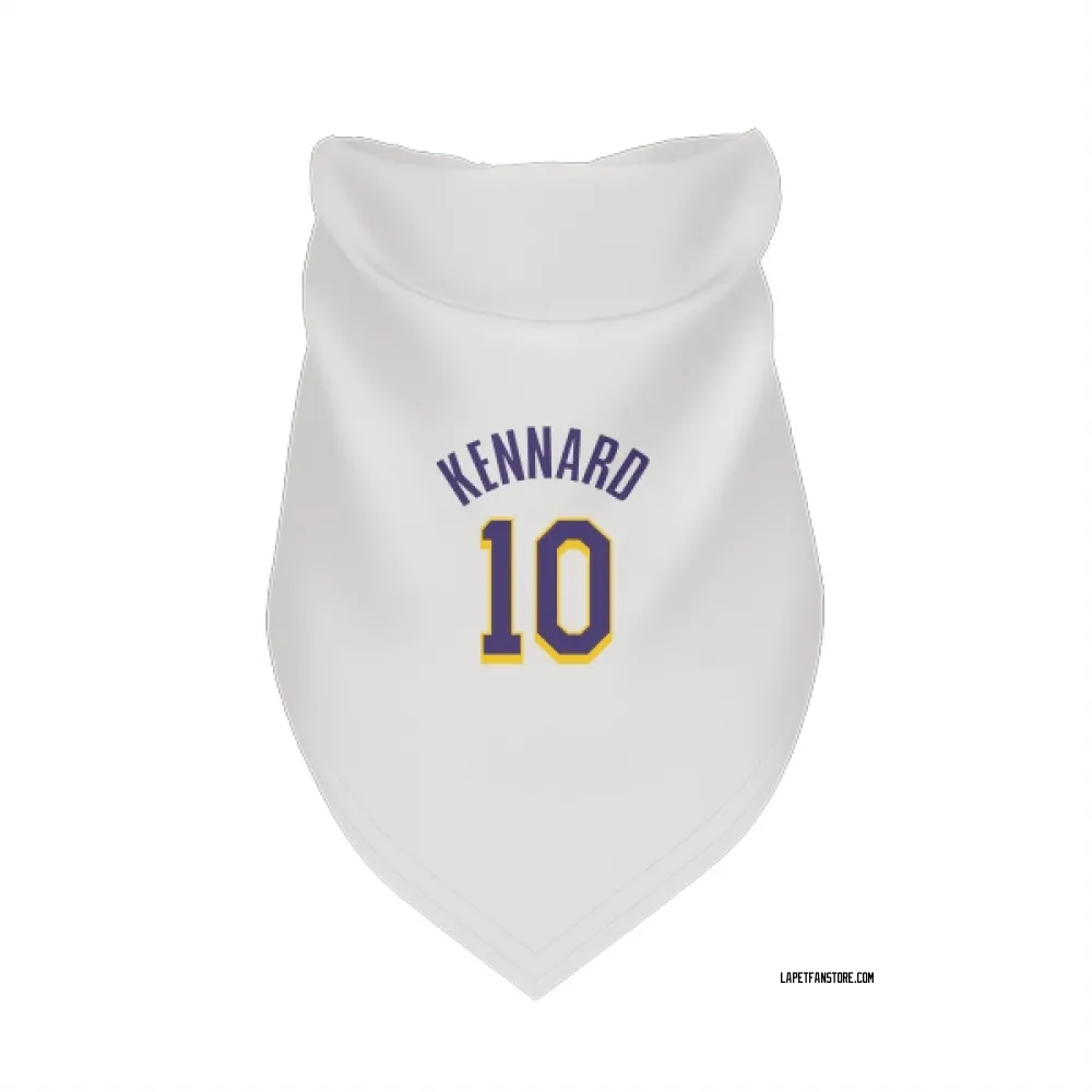 Los Angeles Lakers Luke Kennard White Purple Pet Bandana for Dog & Cat