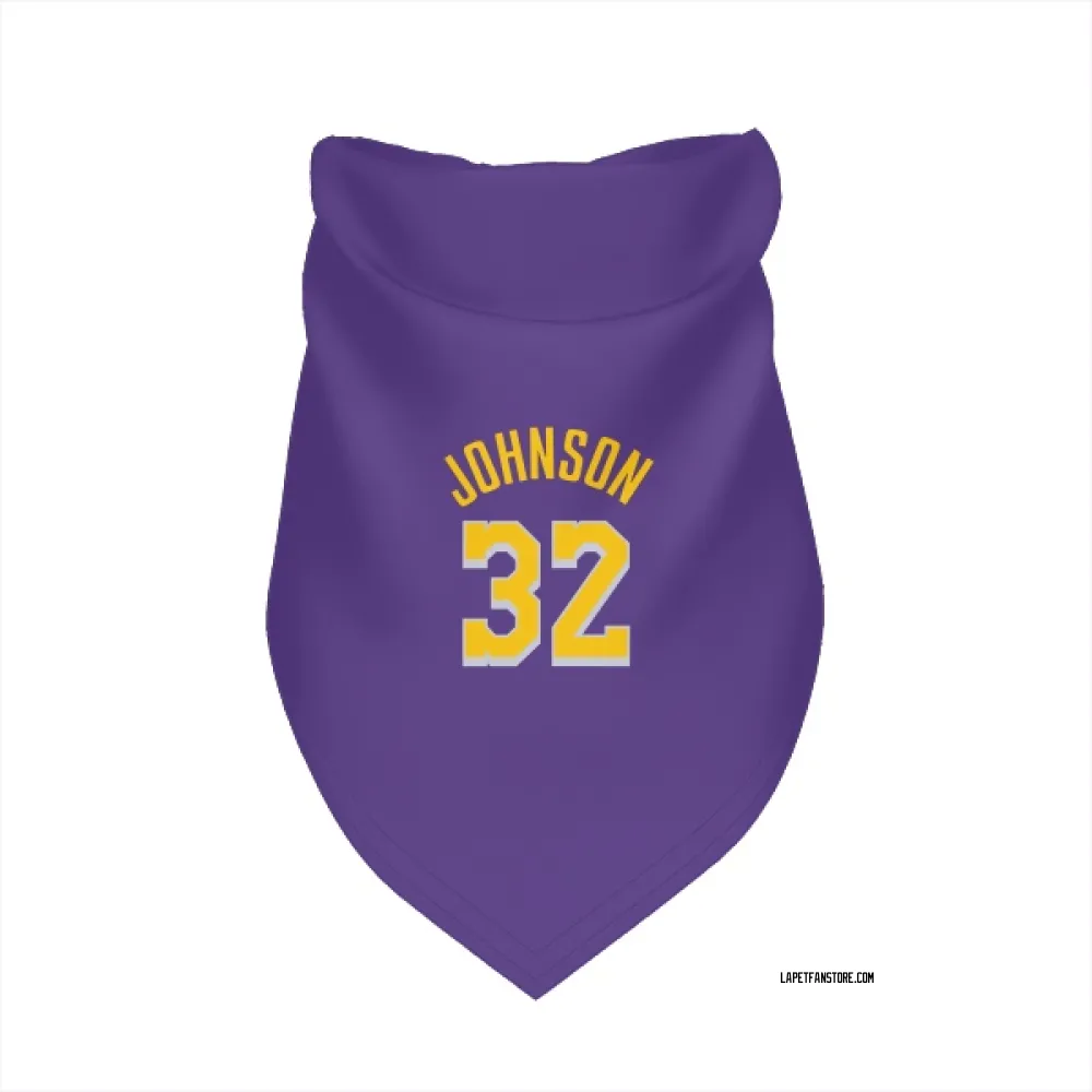 Los Angeles Lakers Magic Johnson Purple Pet Bandana for Dog & Cat