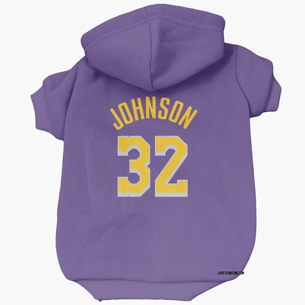 Los Angeles Lakers Magic Johnson Purple Pet Hoodie for Dog & Cat