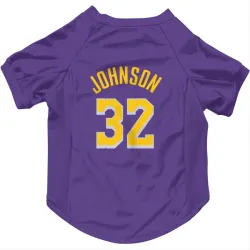 Los Angeles Lakers Magic Johnson Purple Pet Jersey for Dog & Cat