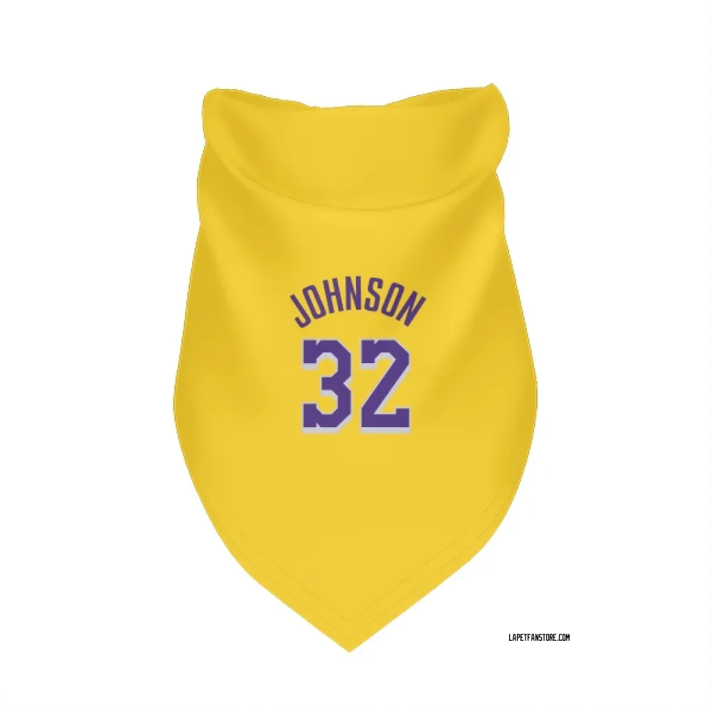Los Angeles Lakers Magic Johnson Yellow Pet Bandana for Dog & Cat