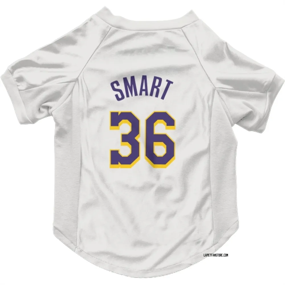 Los Angeles Lakers Marcus Smart White Purple Pet Jersey for Dog & Cat