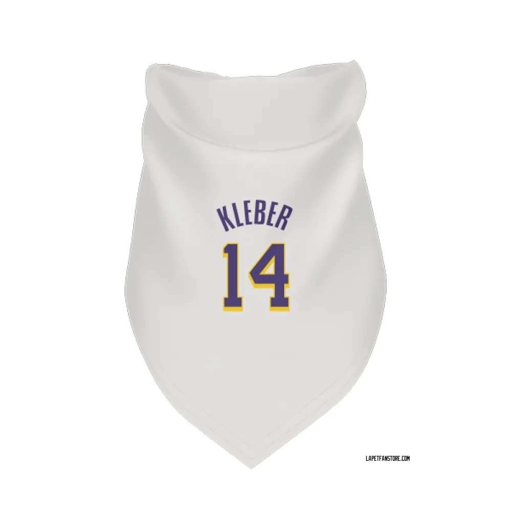 Los Angeles Lakers Maxi Kleber White Purple Pet Bandana for Dog & Cat
