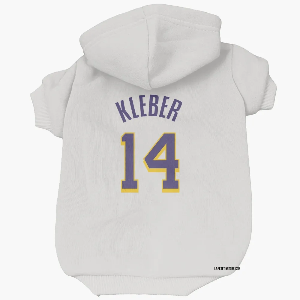 Los Angeles Lakers Maxi Kleber White Purple Pet Hoodie for Dog & Cat