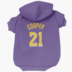 Los Angeles Lakers Michael Cooper Purple Pet Hoodie for Dog & Cat