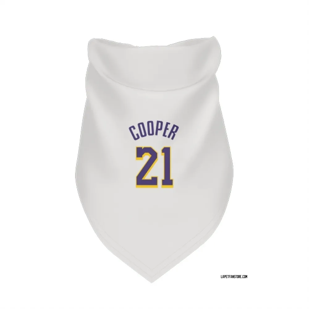 Los Angeles Lakers Michael Cooper White Purple Pet Bandana for Dog & Cat