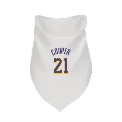 Los Angeles Lakers Michael Cooper White Purple Pet Bandana for Dog & Cat