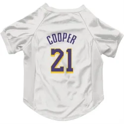 Los Angeles Lakers Michael Cooper White Purple Pet Jersey for Dog & Cat