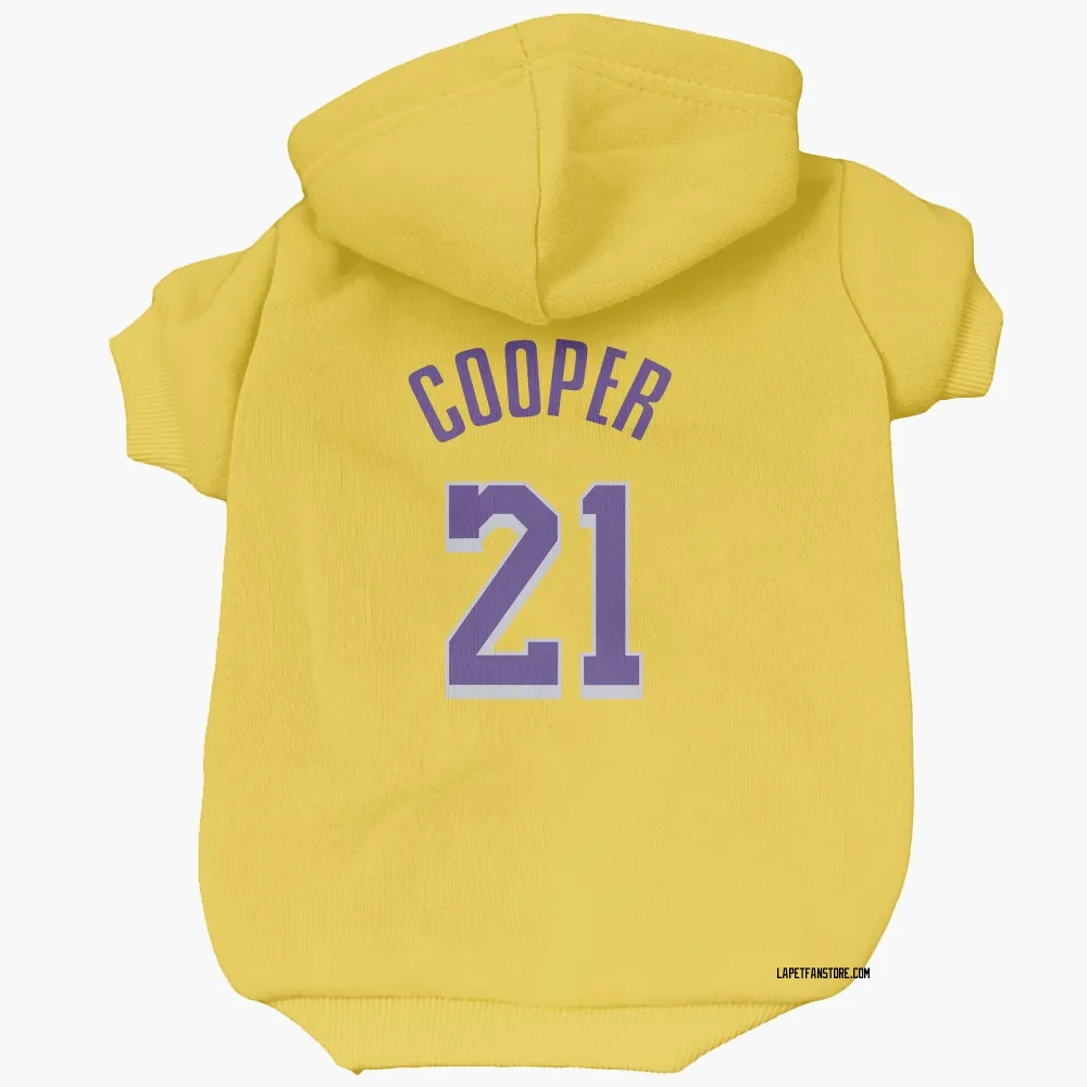 Los Angeles Lakers Michael Cooper Yellow Pet Hoodie for Dog & Cat