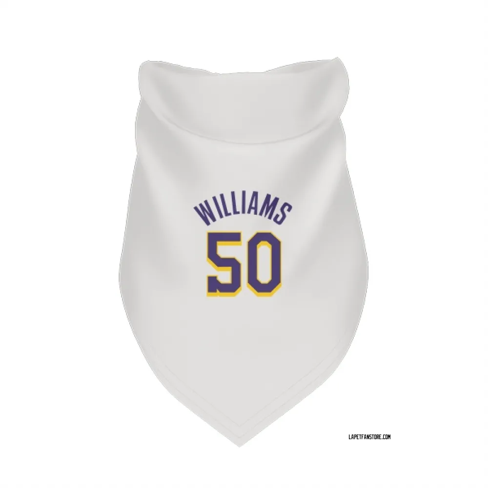 Los Angeles Lakers Nate Williams White Purple Pet Bandana for Dog & Cat