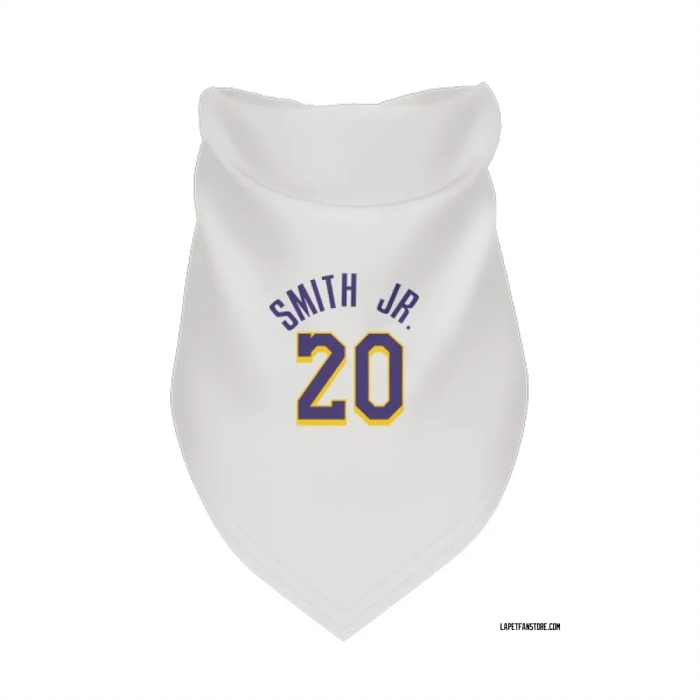 Los Angeles Lakers Nick Smith Jr. White Purple Pet Bandana for Dog & Cat