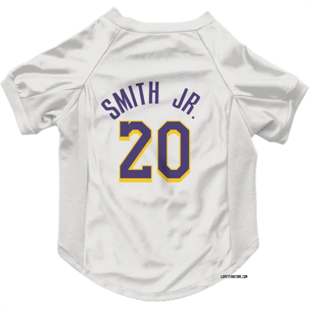 Los Angeles Lakers Nick Smith Jr. White Purple Pet Jersey for Dog & Cat