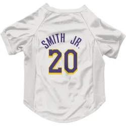 Los Angeles Lakers Nick Smith Jr. White Purple Pet Jersey for Dog & Cat