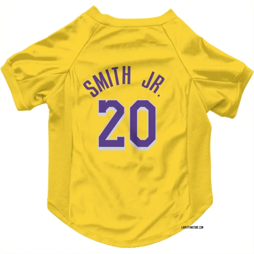 Los Angeles Lakers Nick Smith Jr. Yellow Pet Jersey for Dog & Cat
