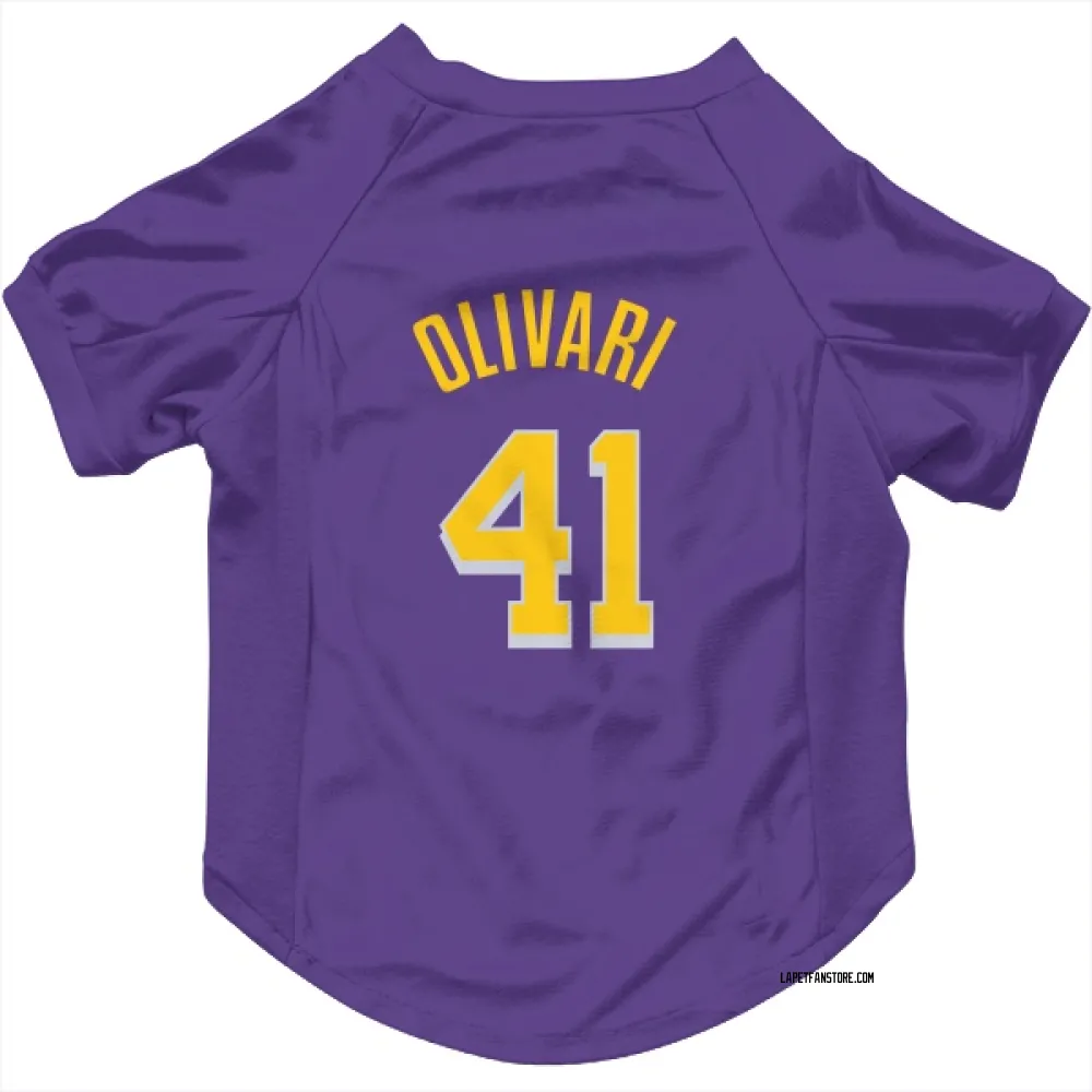 Los Angeles Lakers Quincy Olivari Purple Pet Jersey for Dog & Cat