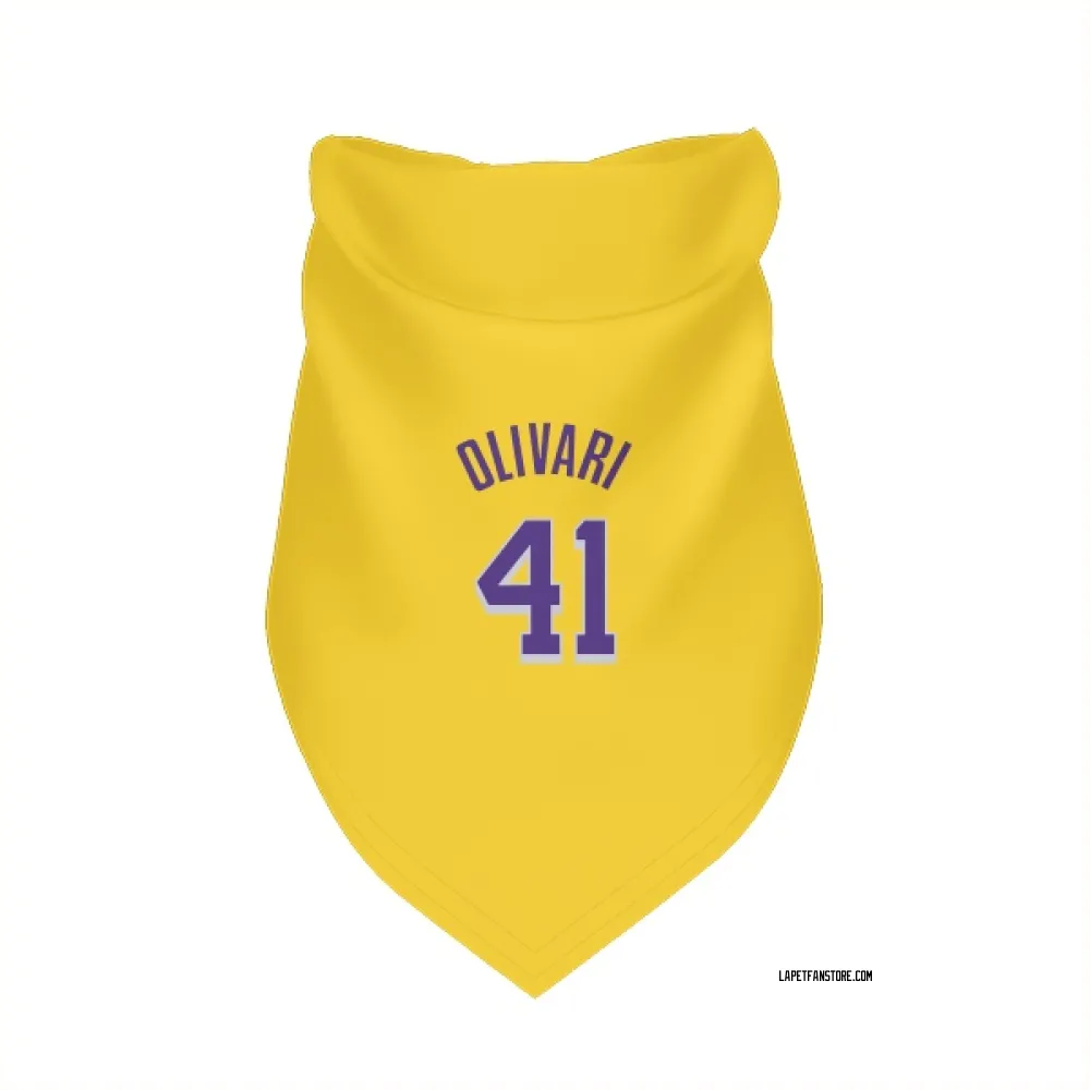Los Angeles Lakers Quincy Olivari Yellow Pet Bandana for Dog & Cat
