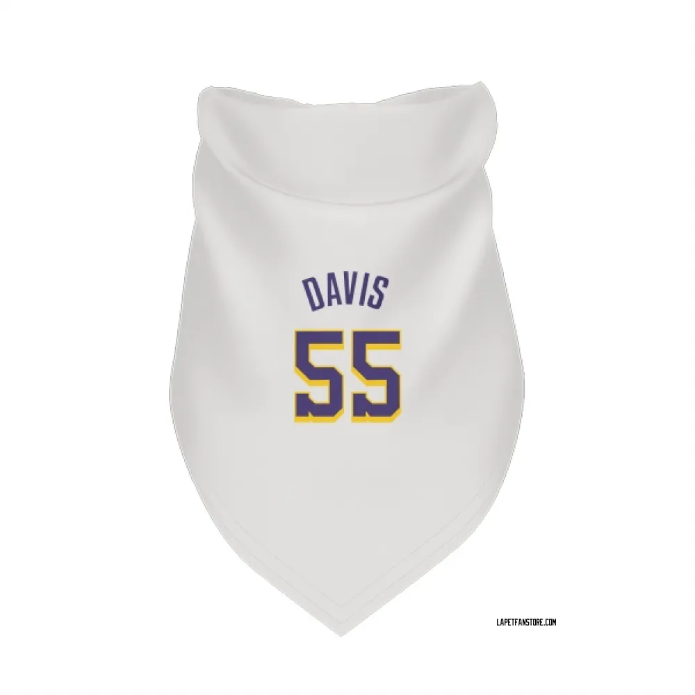 Los Angeles Lakers RJ Davis White Purple Pet Bandana for Dog & Cat