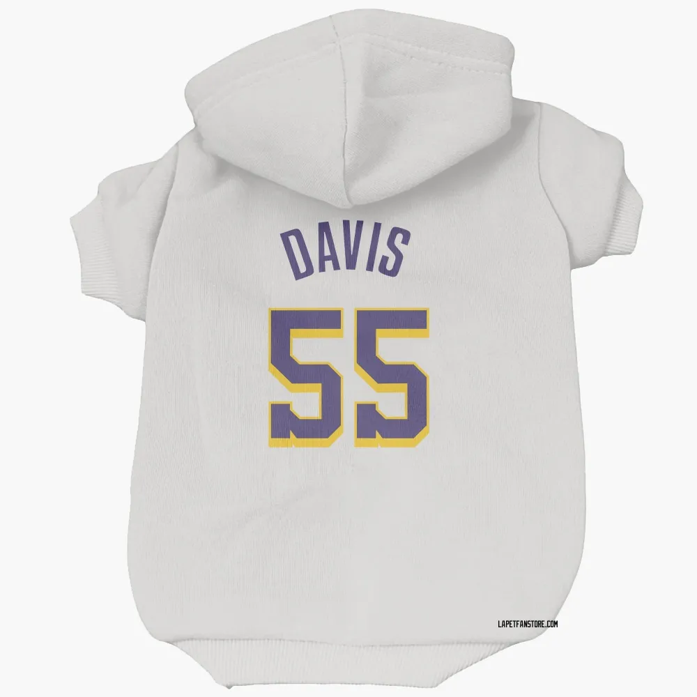 Los Angeles Lakers RJ Davis White Purple Pet Hoodie for Dog & Cat