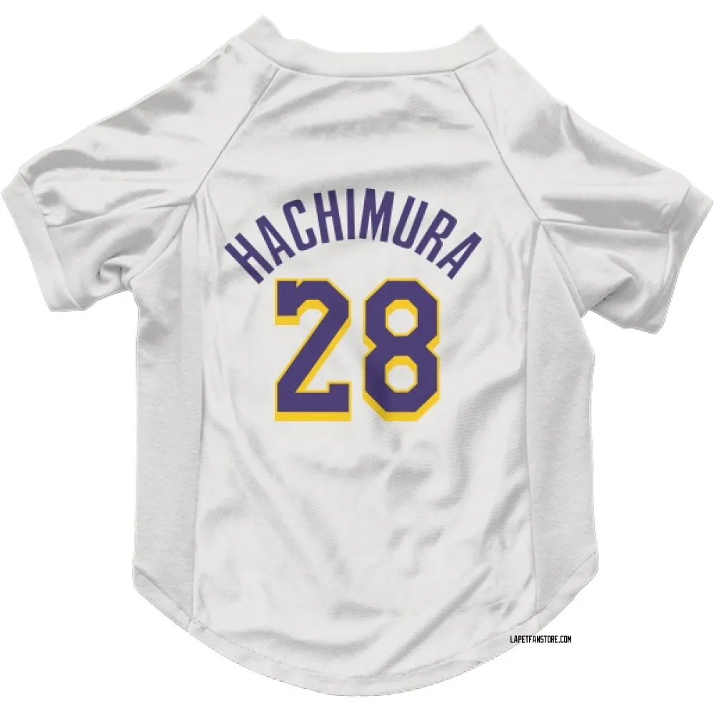 Los Angeles Lakers Rui Hachimura White Purple Pet Jersey for Dog & Cat