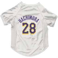 Los Angeles Lakers Rui Hachimura White Purple Pet Jersey for Dog & Cat