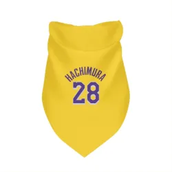 Los Angeles Lakers Rui Hachimura Yellow Pet Bandana for Dog & Cat