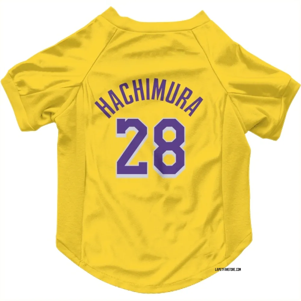 Los Angeles Lakers Rui Hachimura Yellow Pet Jersey for Dog & Cat