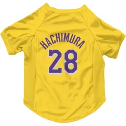 Los Angeles Lakers Rui Hachimura Yellow Pet Jersey for Dog & Cat